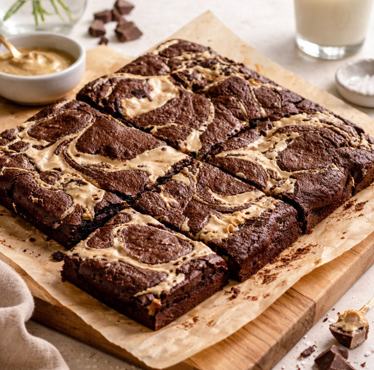 Hellava Tahini–Halva Brownies